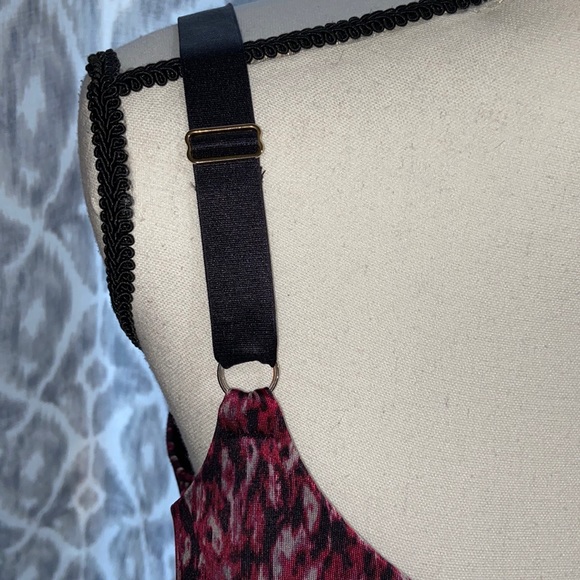 NWOT Sexy Smoothing Bra Mulberry/Gray/Black Print - Picture 6 of 15